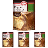RUF Cake Glaze Hasselnöt, 100g i en påse, mikrovågssäker, för glasering av kakor med nötter, praliner och nigréer, glutenfri (förpackning med 4) Sugar Paste Naty Shop Standardtitel