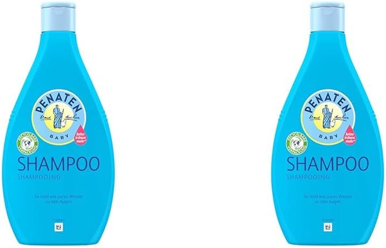 PENATEN schampo (400 ml), extra skonsamt schampo för bebisar, för mjukt och lättkammat hår, skonsamt som rent ögonvatten, i återvinningsbar förpackning (2-pack) Barn - Bad och hudvård Naty Shop Standardtitel