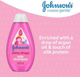 Johnson's Shiny Drops barnschampo, 500 ml Barn - Bad och hudvård Naty Shop