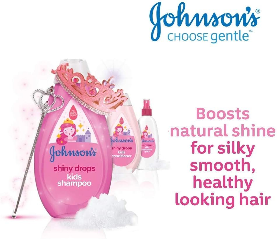 Johnson's Shiny Drops barnschampo, 500 ml Barn - Bad och hudvård Naty Shop