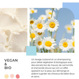 Schampo och rengöringsgel 2 i 1 Daily Gentle Baby Shampoo & Cleansing Gel - vegansk och ekologisk - med 98 % naturliga ingredienser - Schampo utan tårar för barn och bebisar - 300 ml Barn - Bad och hudvård Naty Shop