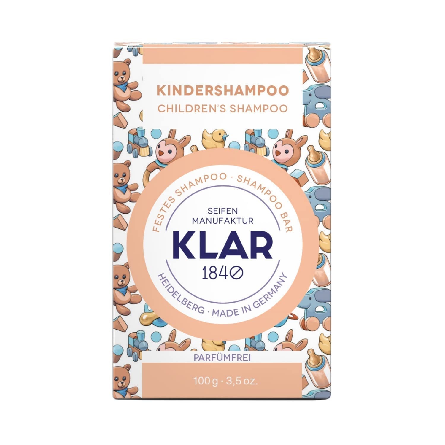 Klars solida schampo för barn utan doft 100g Barn - Bad och hudvård Naty Shop Standardtitel