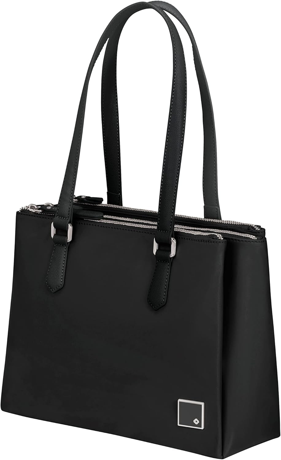 Samsonite Essentially Karissa - Axelväska med 3 fack, 34 cm, svart (svart) Väskor Dam Naty Shop Svart (svart)