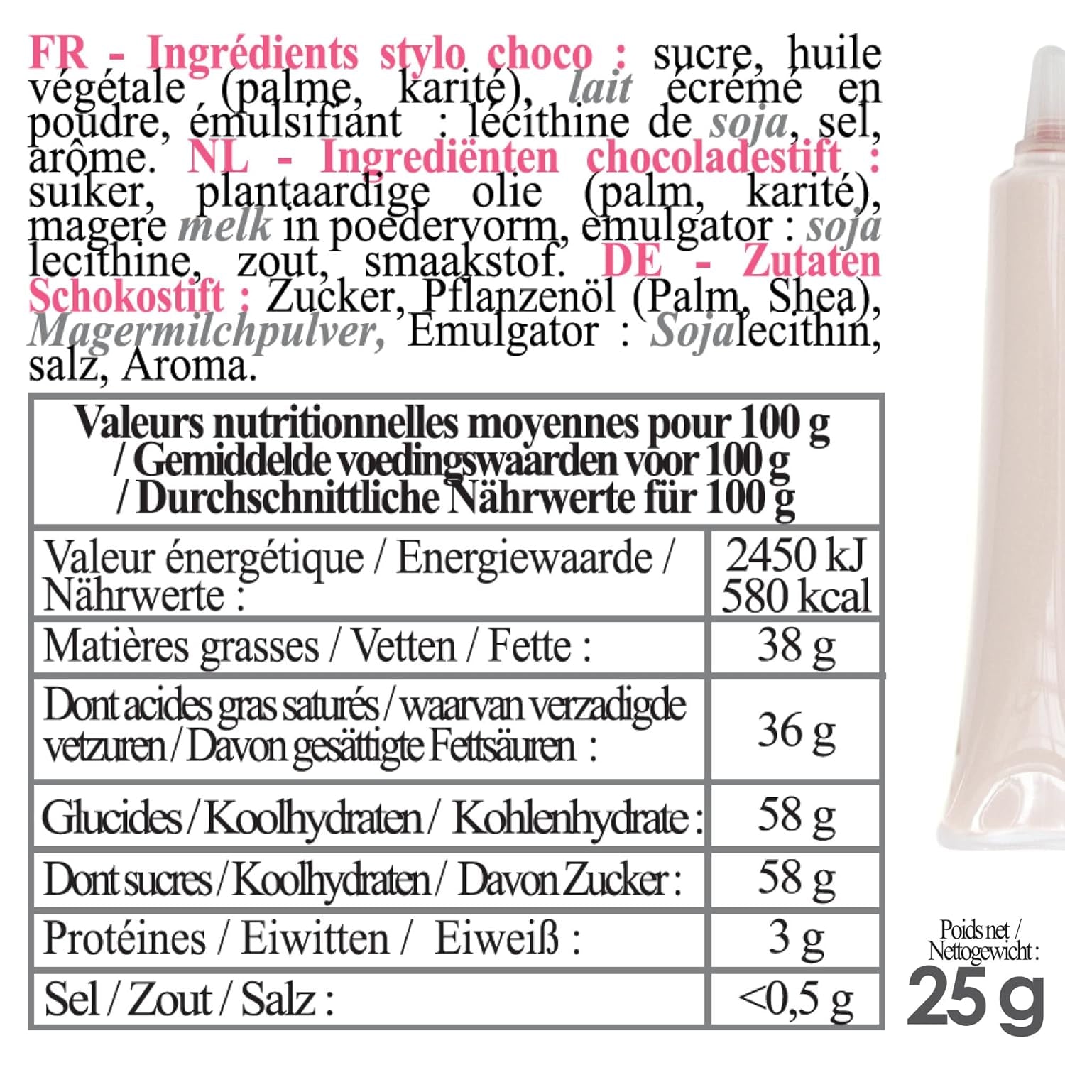 ScrapCooking - matfärg, olika färger, tub för att skriva, 25 gram Naty Shop sockerpasta
