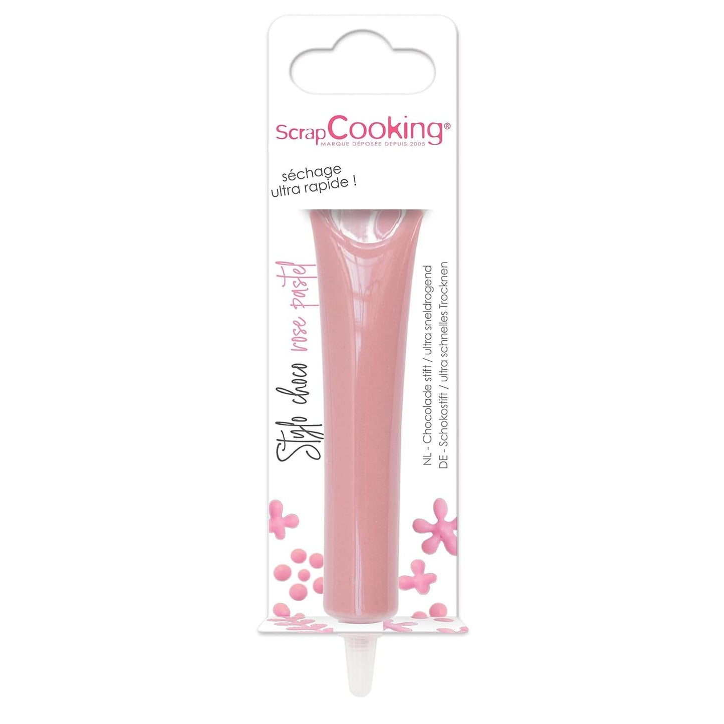 ScrapCooking - matfärg, olika färger, i en tub för att skriva, 25 gram Sockerpasta Naty Shop Pastell Rosa Liten