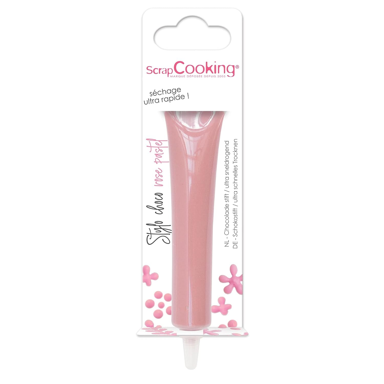 ScrapCooking - matfärg, olika färger, i en tub för att skriva, 25 gram Sockerpasta Naty Shop Pastell Rosa Liten