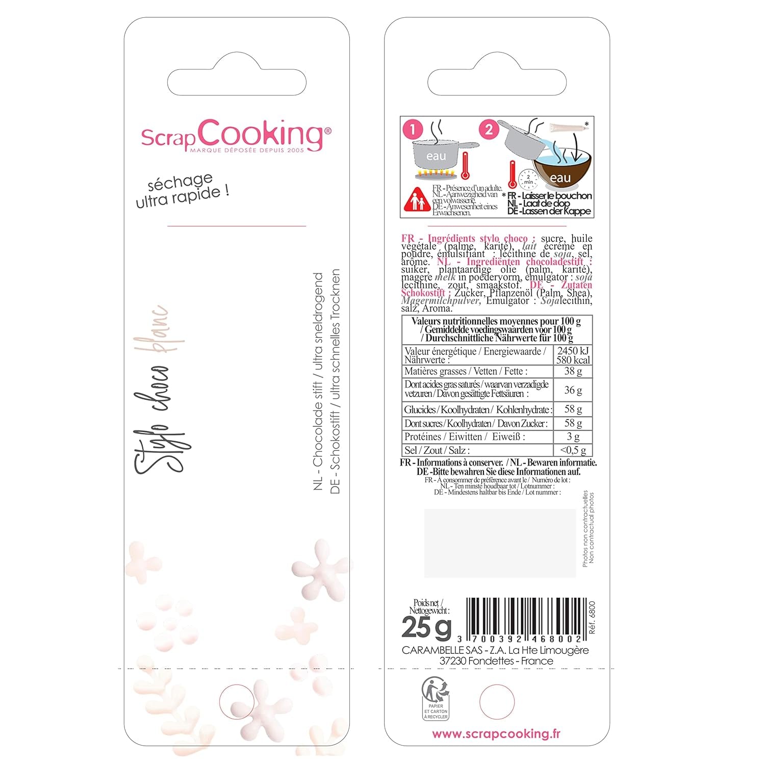 ScrapCooking - matfärg, olika färger, tub för att skriva, 25 gram Naty Shop sockerpasta