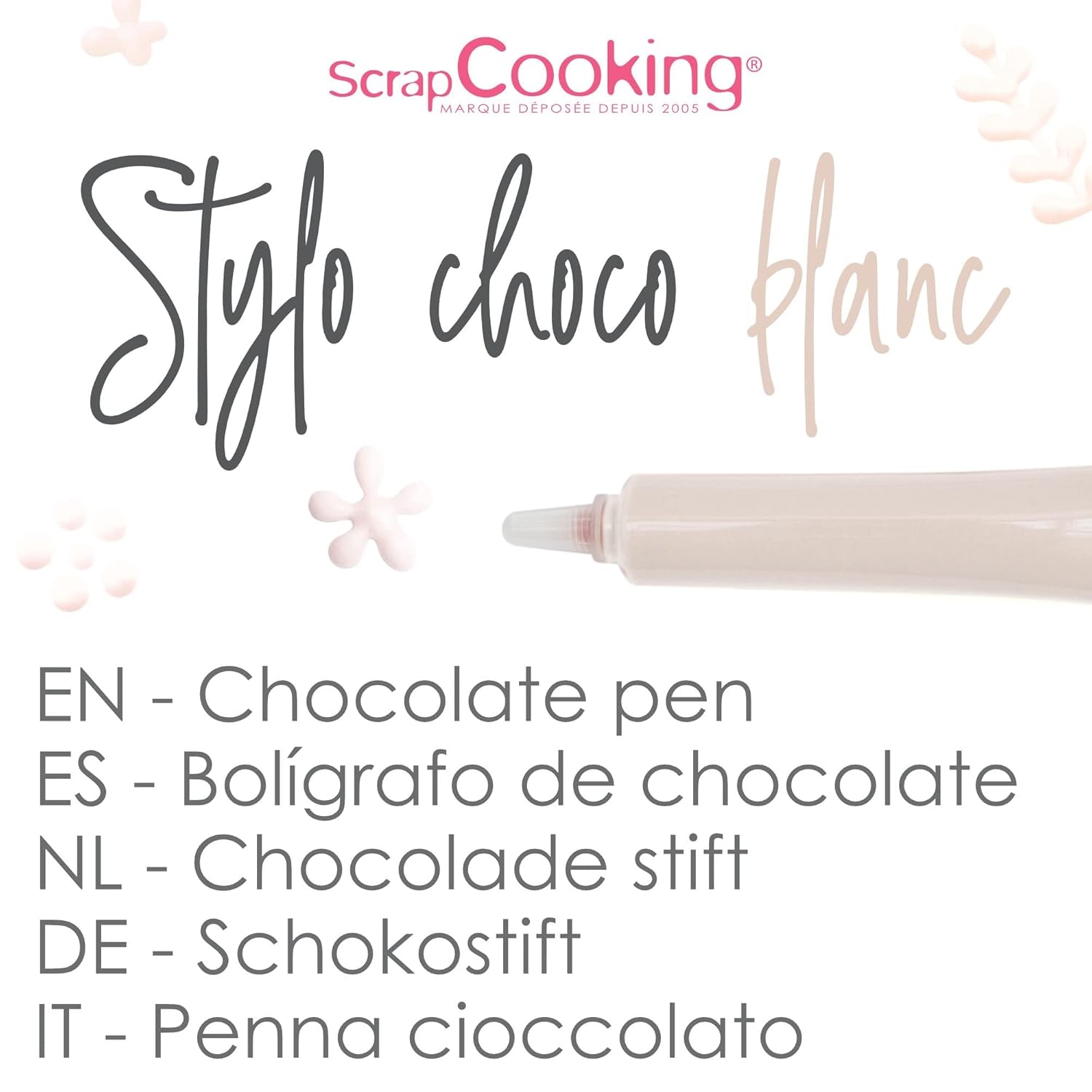 ScrapCooking - matfärg, olika färger, tub för att skriva, 25 gram Naty Shop sockerpasta