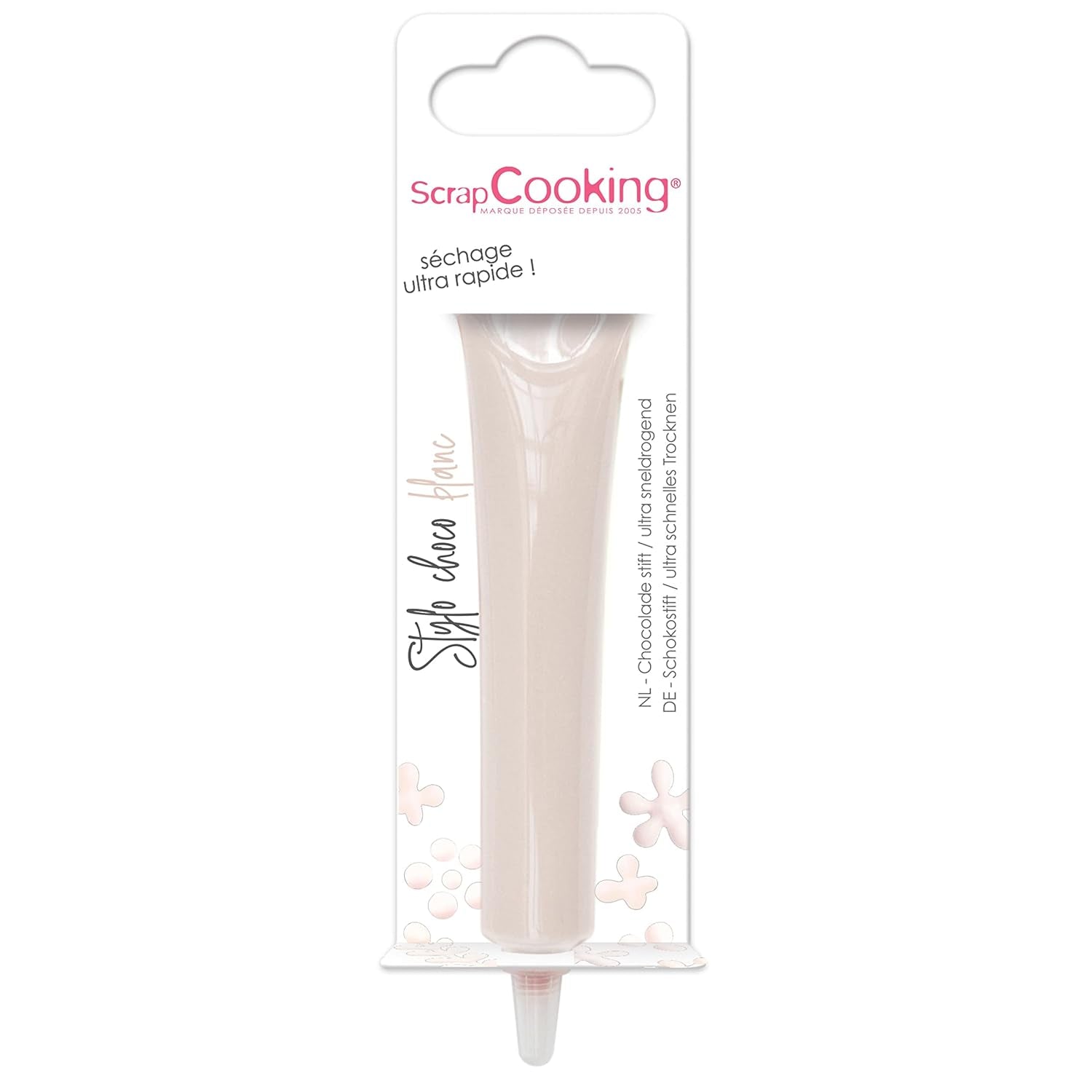 ScrapCooking - matfärg, olika färger, i tub för att skriva, 25 gram Naty Shop Vit sockerpasta 25G