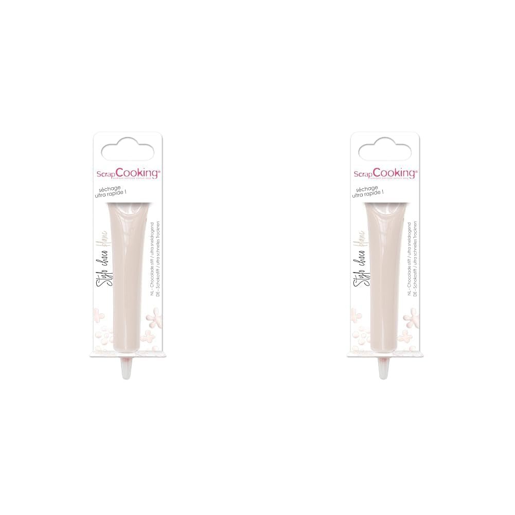 ScrapCooking - matfärg, olika färger, skrivrör, 25 gram Naty Shop Vit sockerpasta 25G (paket med 2)