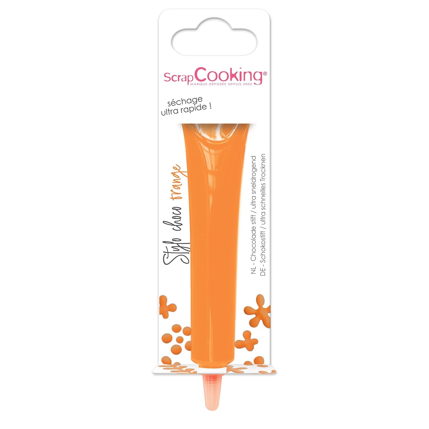 ScrapCooking - matfärg, olika färger, i tub för att skriva, 25 gram Naty Shop Small Orange Sugar Paste