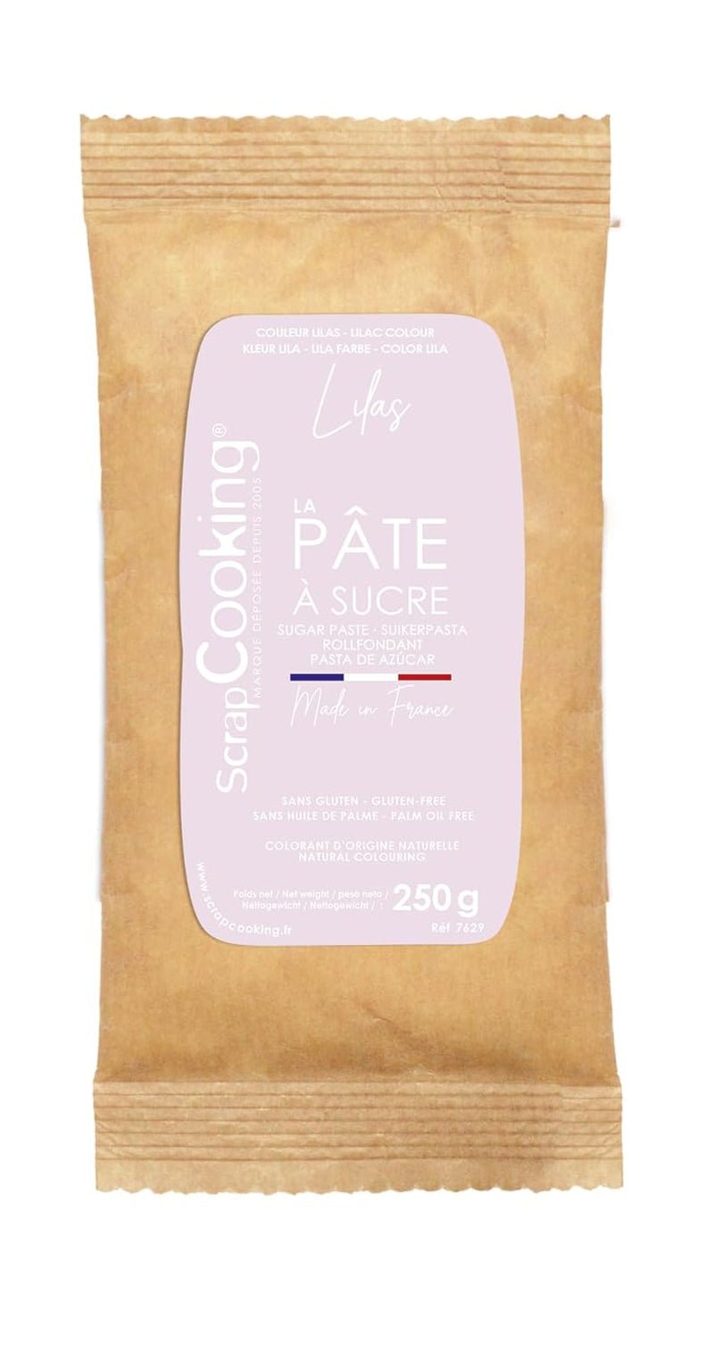 ScrapCooking - Pâte Ã Sucre Vert Sauge 250g - Colorant d'Origine Naturelle - Sans Gluten, Sans Huile de Palme - Pour Gâteaux, Pâtisseries Anniversaire - Vert Pastell - Fabrikie en France - 7621 Sockerpasta Naty Shop Violet pastell