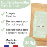 ScrapCooking - Pâte Ã Sucre Vert Sauge 250g - Colorant d'Origine Naturelle - Sans Gluten, Sans Huile de Palme - Pour Gâteaux, Pâtisseries Anniversaire - Vert Pastel - Fabrikie en France - 7621 Sockerpasta Naty Shop