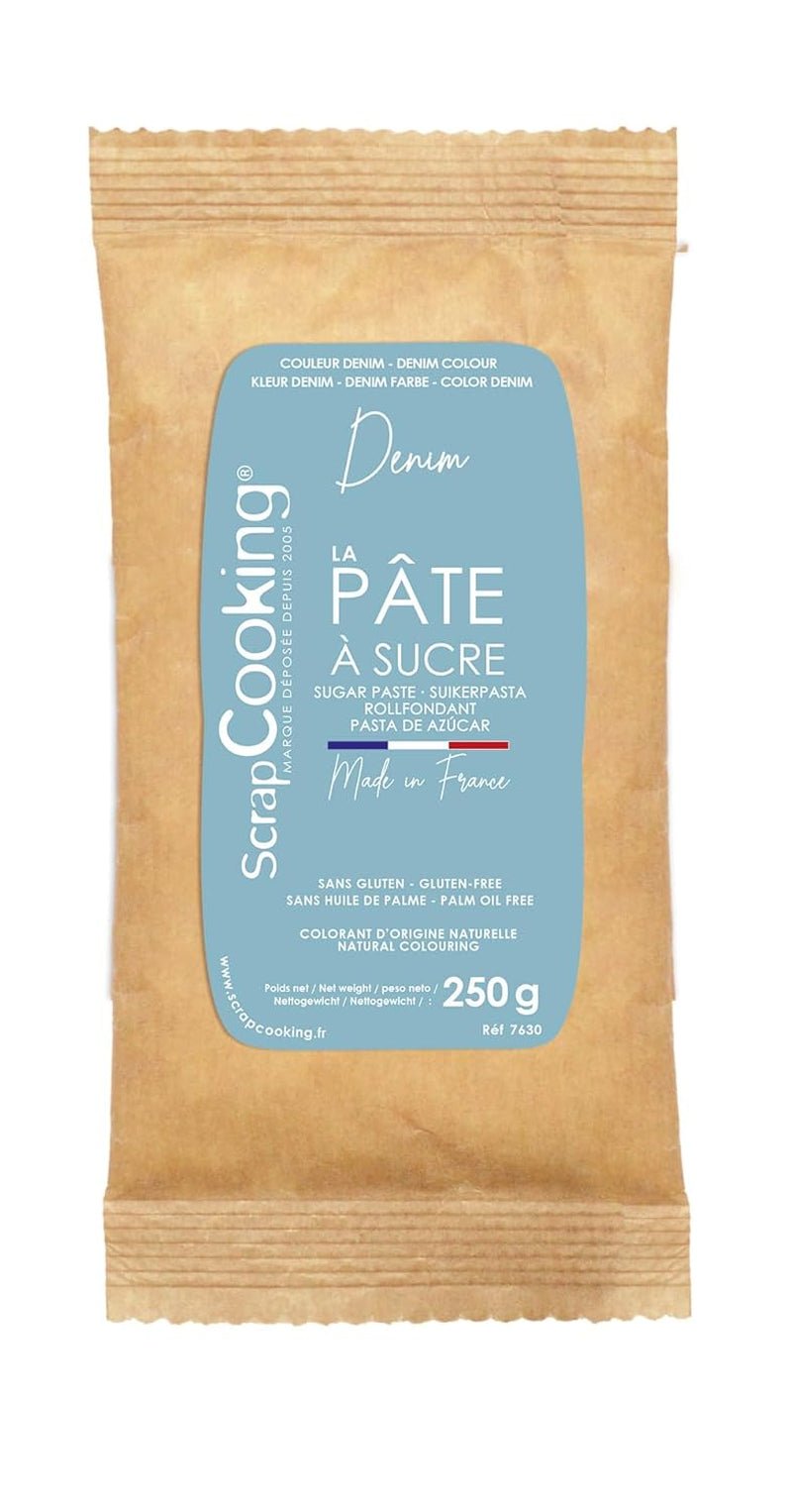 ScrapCooking - Pâte Ã Sucre Vert Sauge 250g - Colourant d'Origine Naturelle - Sans Gluten, Sans Huile de Palme - Pour Gâteaux, Pâtisseries Anniversaire - Vert Pastel - Fabrikie en France - 7621 Sockerpasta Naty Shop Denimblå