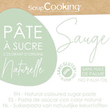 ScrapCooking - Pâte Ã Sucre Vert Sauge 250g - Colorant d'Origine Naturelle - Sans Gluten, Sans Huile de Palme - Pour Gâteaux, Pâtisseries Anniversaire - Vert Pastel - Fabrikie en France - 7621 Sockerpasta Naty Shop