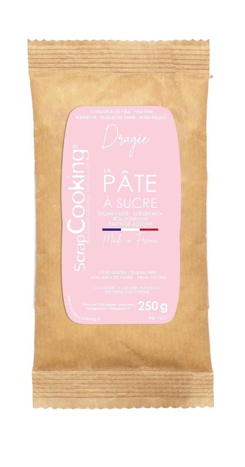 ScrapCooking - Pâte Ã Sucre Vert Sauge 250g - Colorant d'Origine Naturelle - Sans Gluten, Sans Huile de Palme - Pour Gâteaux, Pâtisseries Anniversaire - Vert Pastel - Fabrikie en France - 7621 Sockerpasta Naty Shop Pastellrosa