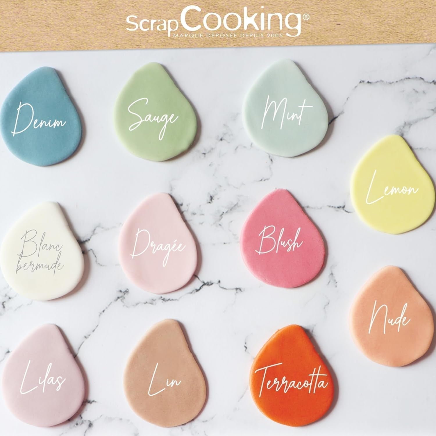 ScrapCooking - Pâte Ã Sucre Vert Sauge 250g - Colorant d'Origine Naturelle - Sans Gluten, Sans Huile de Palme - Pour Gâteaux, Pâtisseries Anniversaire - Vert Pastel - Fabrikie en France - 7621 Sockerpasta Naty Shop