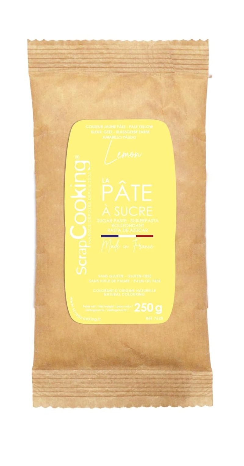 ScrapCooking - Pâte Ã Sucre Vert Sauge 250g - Colorant d'Origine Naturelle - Sans Gluten, Sans Huile de Palme - Pour Gâteaux, Pâtisseries Anniversaire - Vert Pastel - Fabrikie en France - 7621 Sockerpasta Naty Shop Yellow