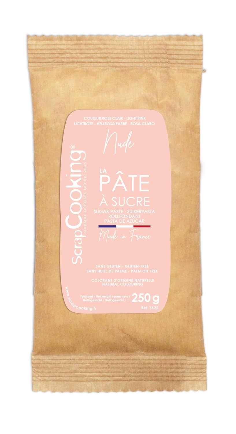 ScrapCooking - Pâte Ã Sucre Vert Sauge 250g - Colorant d'Origine Naturelle - Sans Gluten, Sans Huile de Palme - Pour Gâteaux, Pâtisseries Anniversaire - Vert Pastel - Fabrikie en France - 7621 Sockerpasta Naty Shop Grön salvia