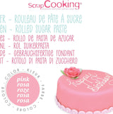ScrapCooking - Rosa fondantrulle â'¬ 36 cm - Rullad svart fondant 430 g - Cake topper fondant topper dekoration för tårtor, bakning, födelsedagar, fester - Rosa - 7264 Sockerpasta Naty Shop
