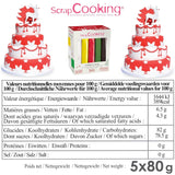 ScrapCooking - Set om 5 Fondant - vit, gul, röd, grön och brun - 5 x 80g - sugarpaste för tårtor Tårtdekorationer Födelsedag jul - glutenfri och palmoljefri - 7257 Naty Shop Sugarpaste