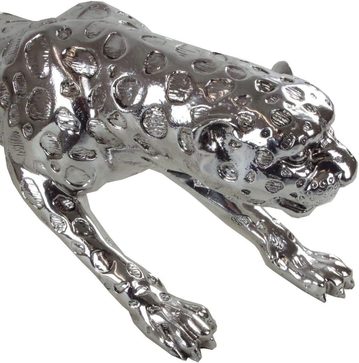 Dekorativ skulptur Casablanca XL - Gpard Matt silver - Vardagsrumsinredning - Längd 80 cm Statyetter och skulpturer Naty Shop