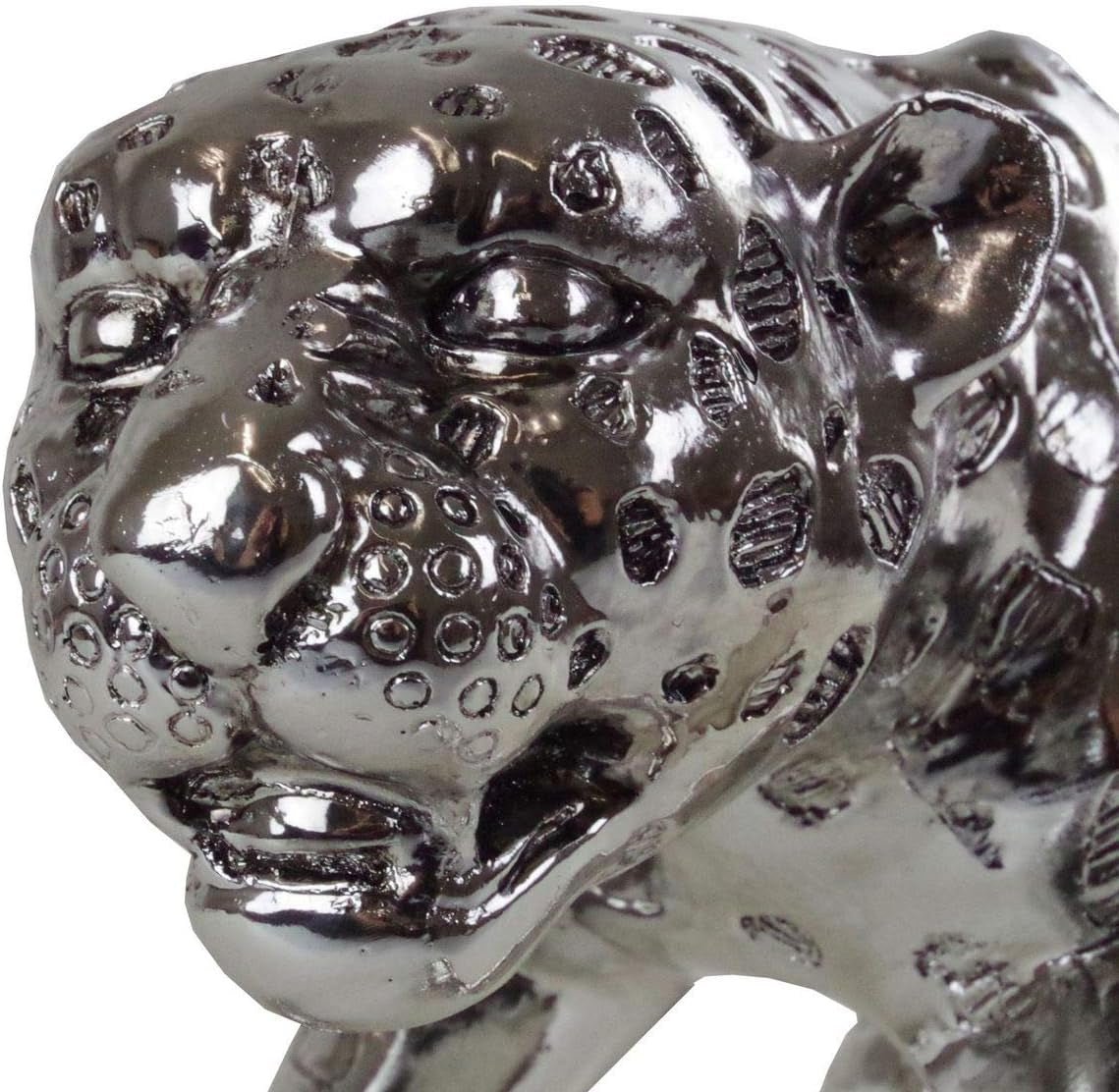 Dekorativ skulptur Casablanca XL - Gpard Matt silver - Vardagsrumsinredning - Längd 80 cm Statyetter och skulpturer Naty Shop