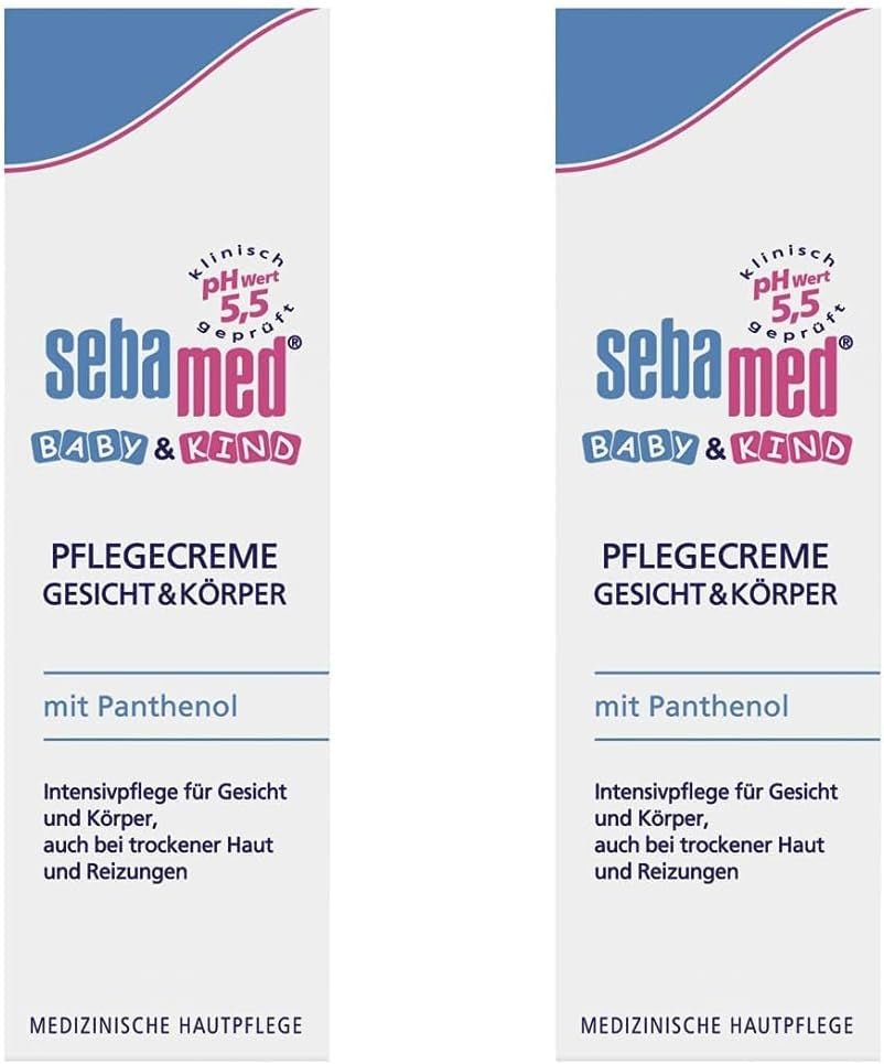 Sebamed Baby and Child Care Lotion med Panthenol, 2-pack, 2 x 200 ml, vårdar skonsamt barns ömtåliga hud, även för torr hud och irritationer Barn - Bath and Skincare Naty Shop 1 pack, 1 X 75 ml
