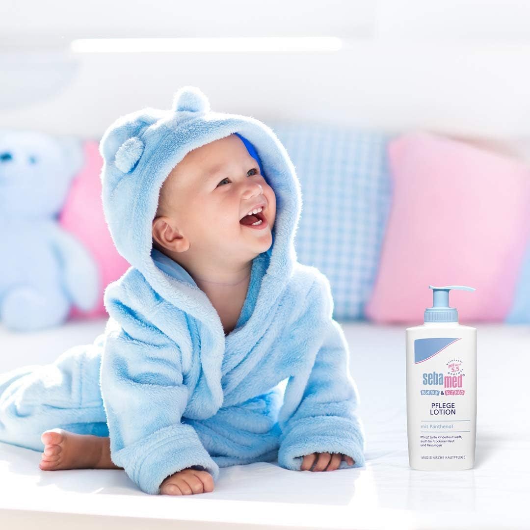 Sebamed Baby and Child Care Lotion med Panthenol, 2-pack, 2 x 200 ml, vårdar skonsamt barns känsliga hud, även för torr hud och irritationer Barn - Bad och hudvård Naty Shop