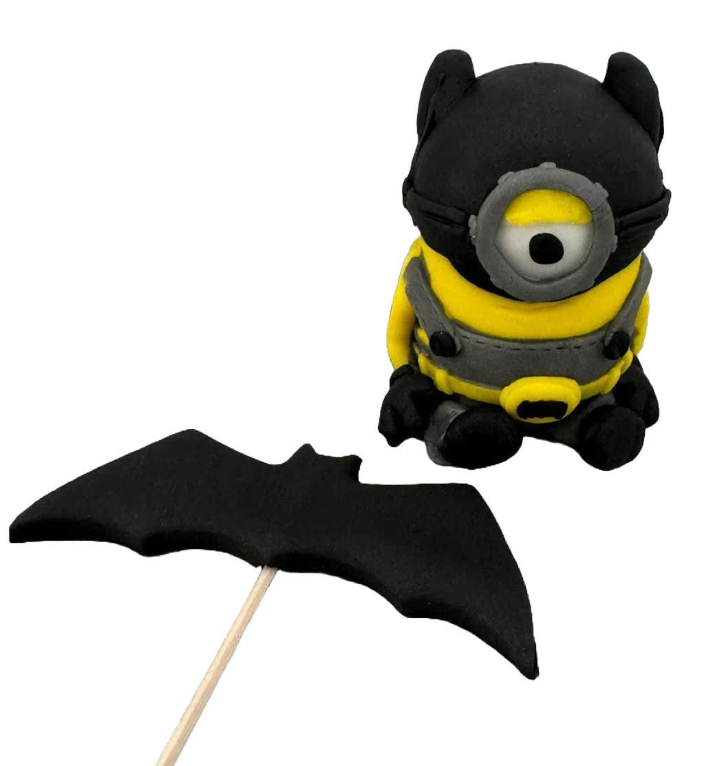 Set med 2 ätliga sockerdekorationer, Batminion Sugar Paste Decorations Nati Shop