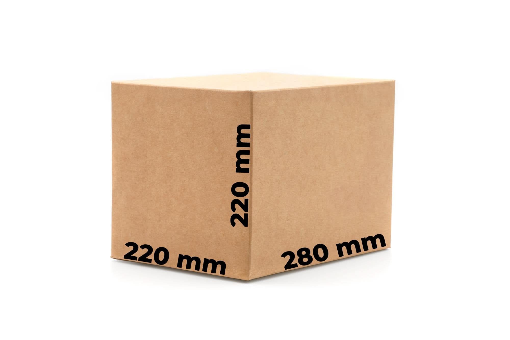 Set med 20 CO3-kartonger, 280 x 220 x 220 förpackningskartonger Nati Shop