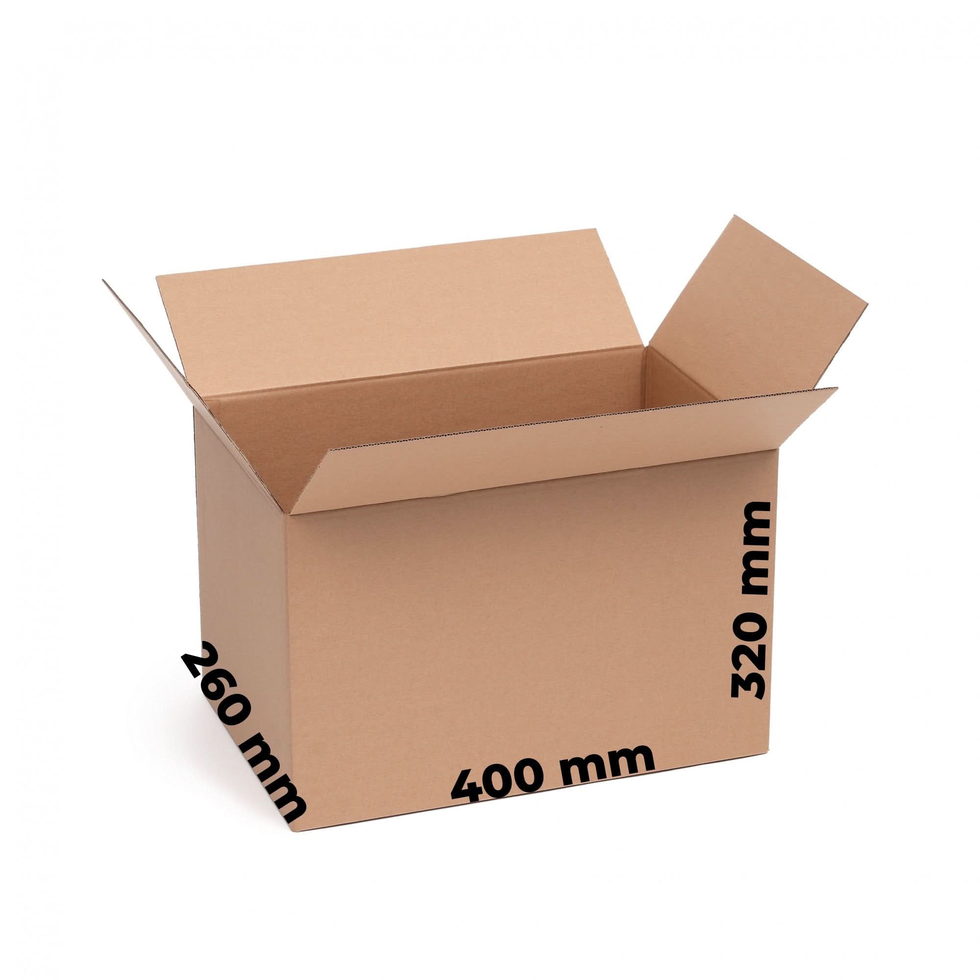 Set med 20 CO3-kartonger, 400 x 260 x 320 förpackningskartonger Nati Shop
