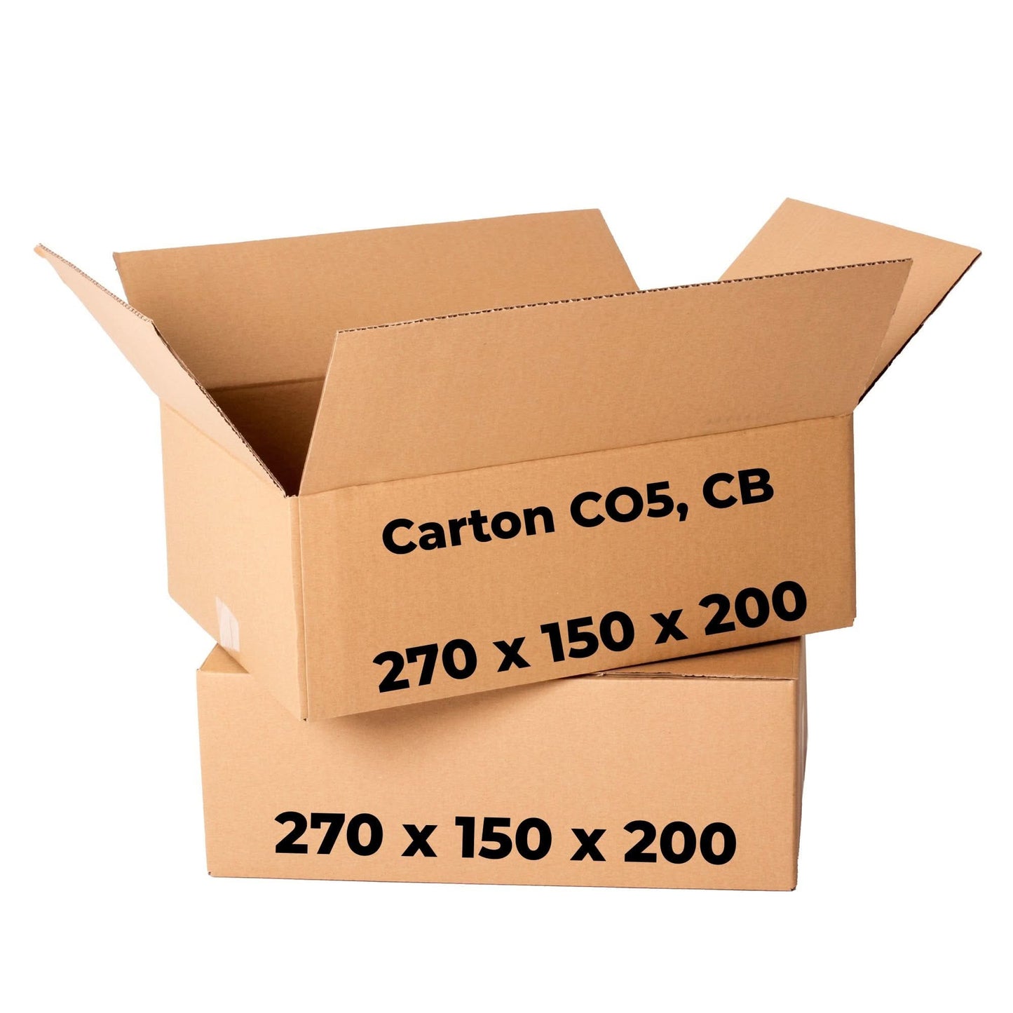 Set med 20 kartonger CO5, CB, 270 x 150 x 200 Förpackningslådor Nati Shop