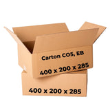 Set med 20 kartonger CO5, EB, 400 x 200 x 285 Förpackningslådor Nati Shop