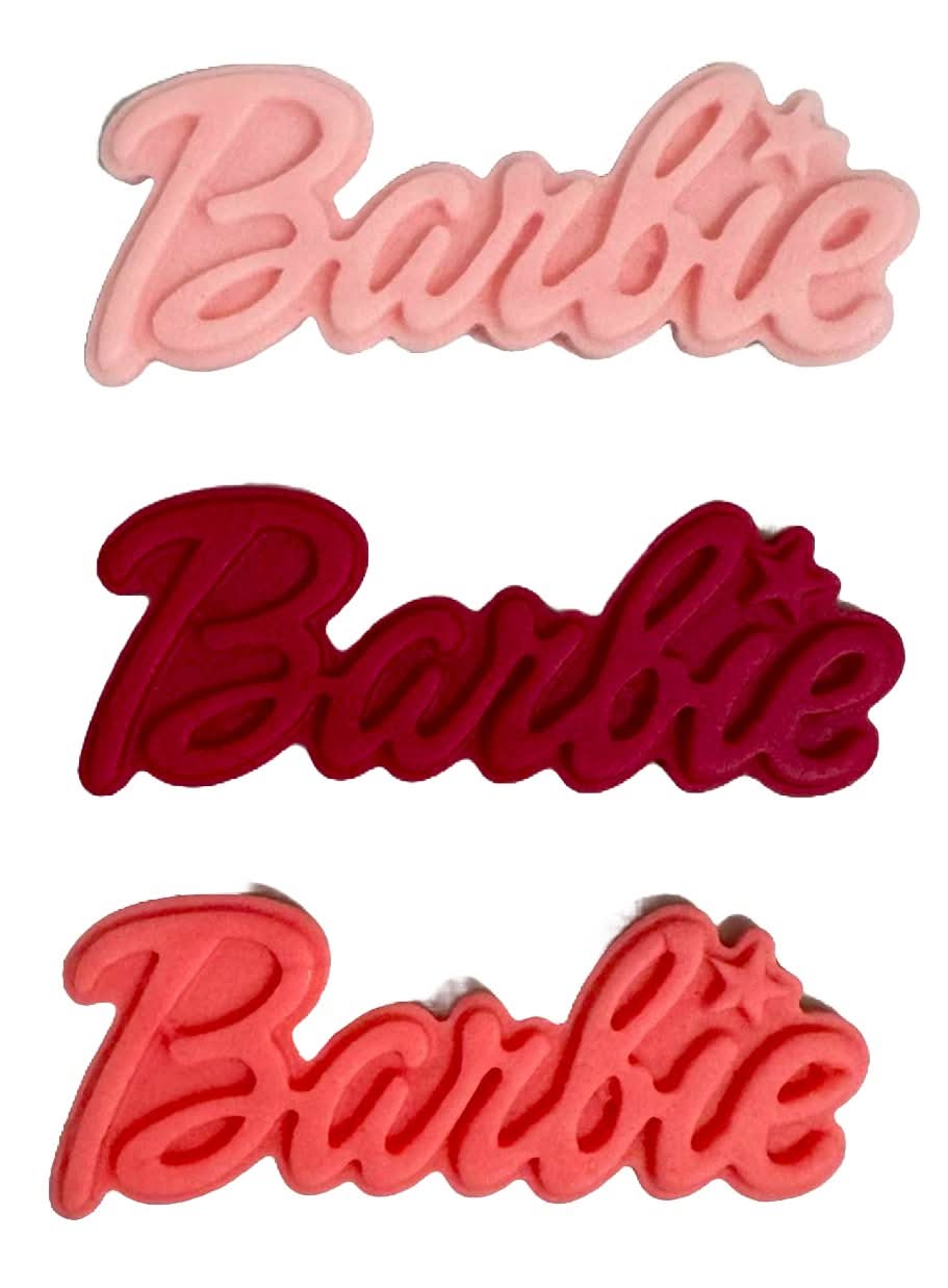Set med 3 ätliga sockerdekorationer, Barbie Sugar Paste Decorations Nati Shop