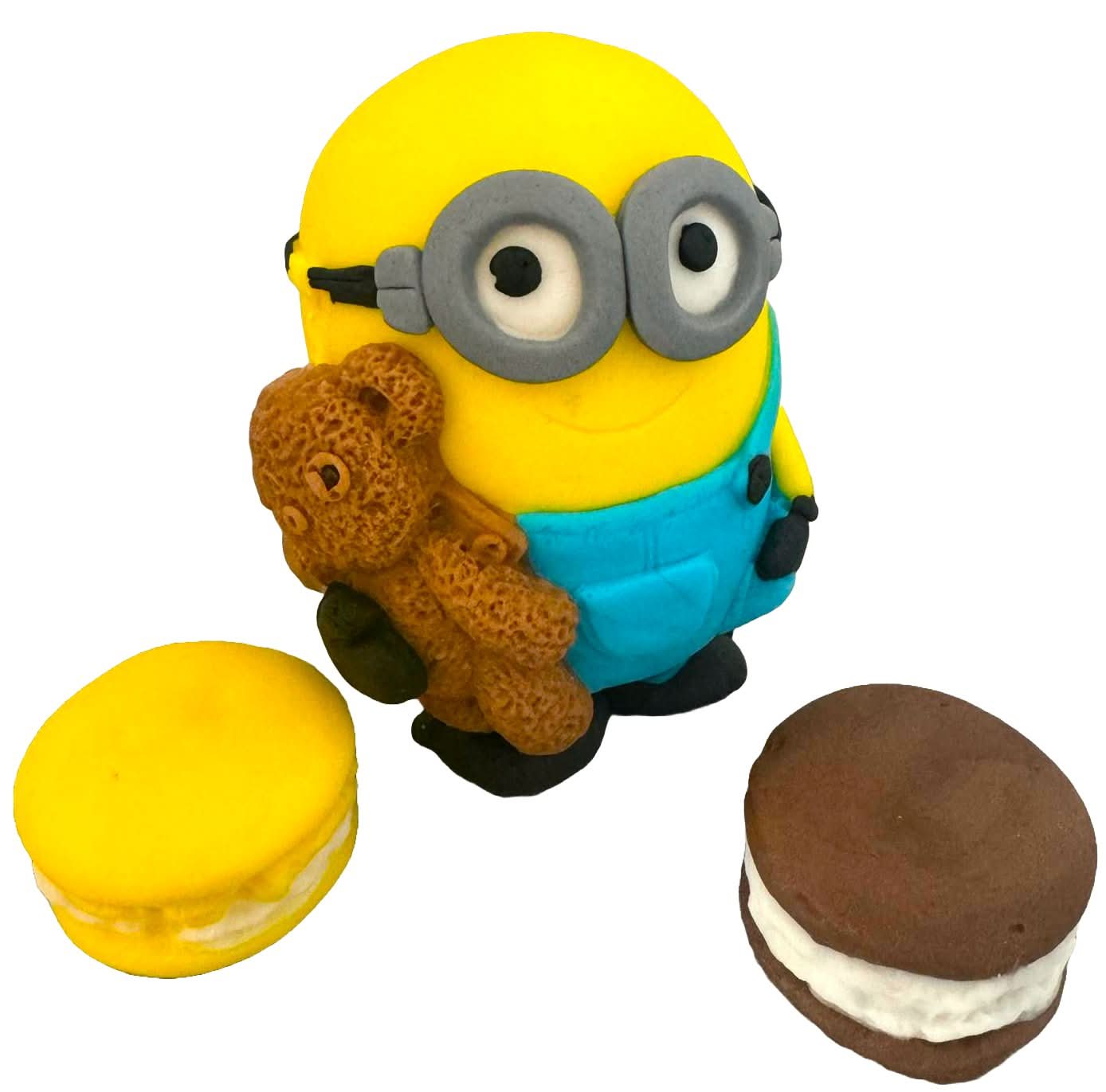 Set med 3 ätliga sockerdekorationer, Bob, Minions Sugar Paste Decorations Nati Shop