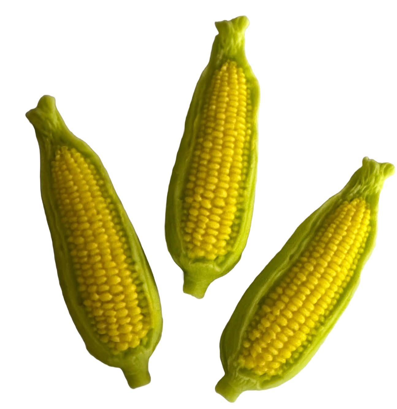 Set med 3 ätliga sockerdekorationer, Corn Harvest Sugar Paste Decorations Nati Shop