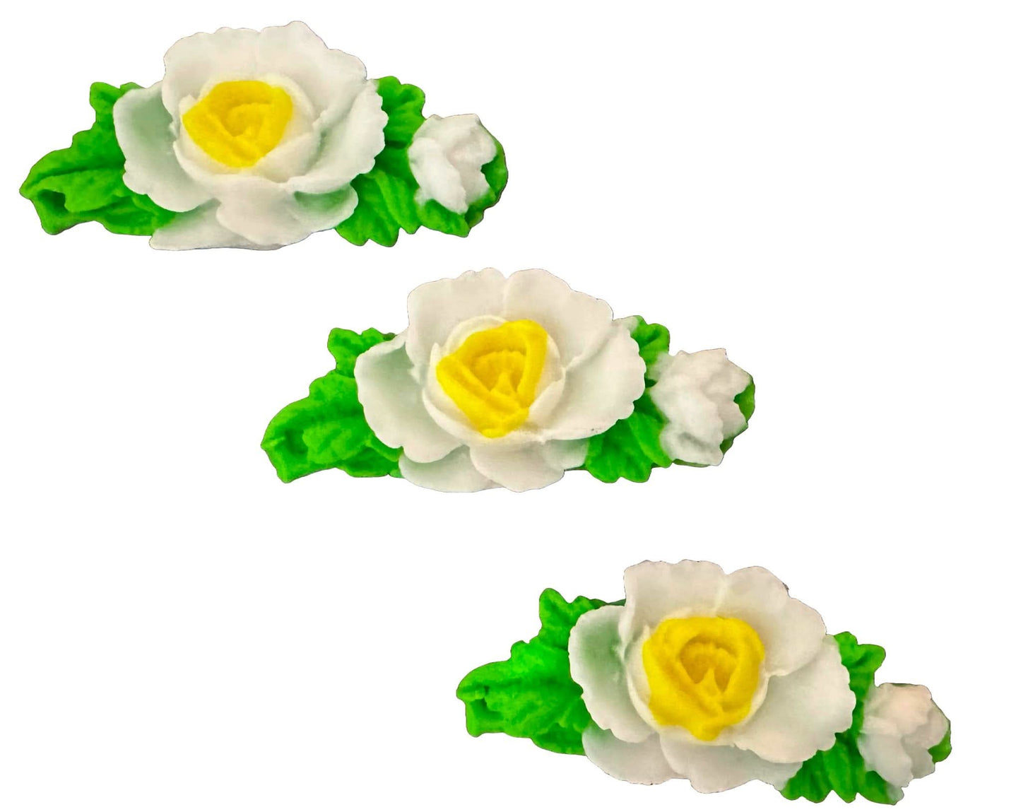 Set med 3 ätliga sockerdekorationer, rosor Dekorationer från Sugar Paste Nati Shop
