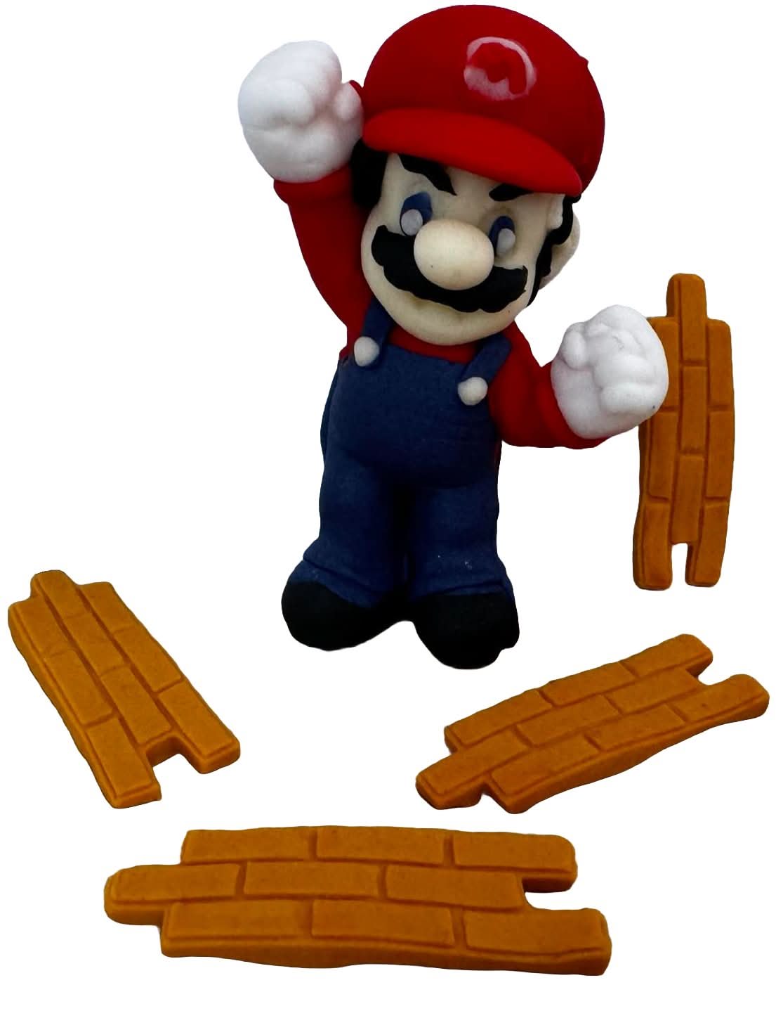 Set med 6 ätliga sockerdekorationer, Super Mario Sugar Paste Decorations Nati Shop