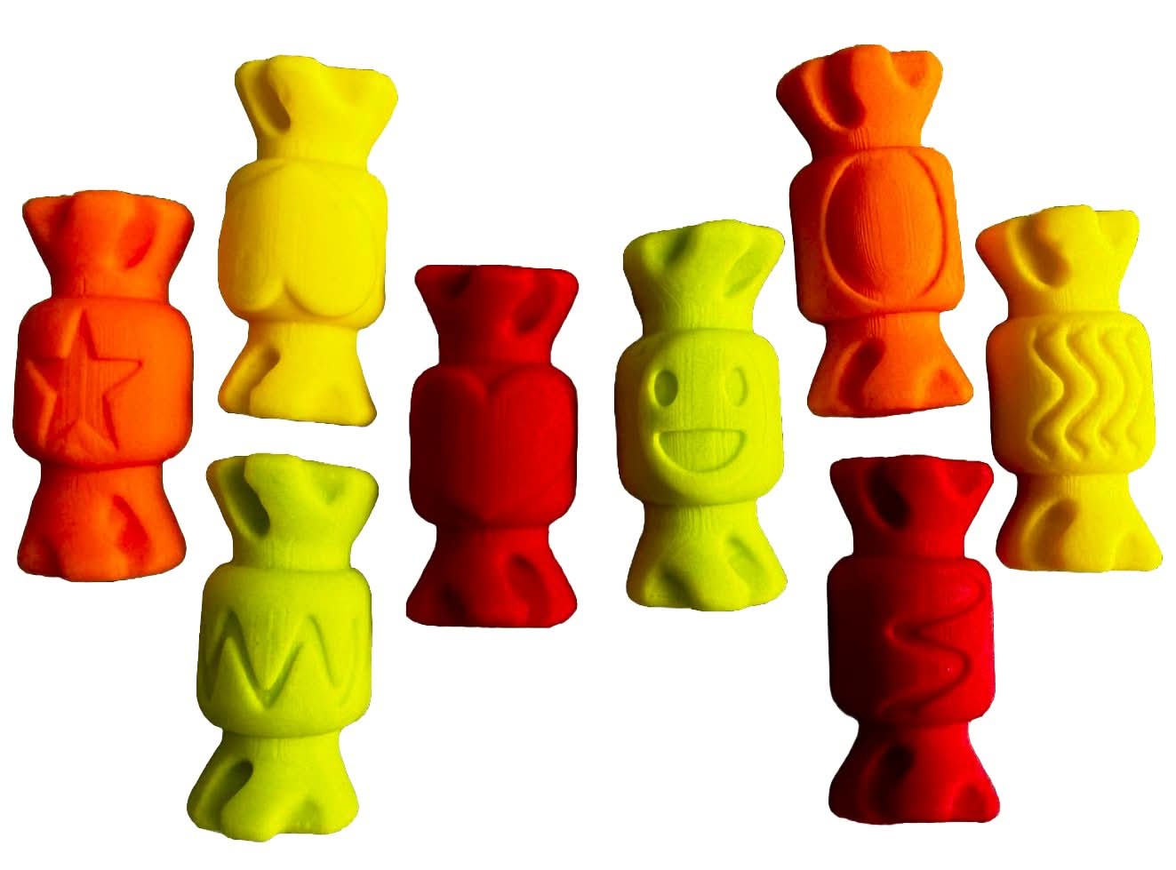 Set med 8 ätbara sockerdekorationer, godisdekorationer från Sugar Paste Nati Shop