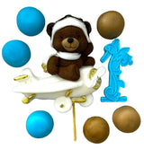 Set med 8 ätbara sockerdekorationer, Ursulet Sugar Paste Decorations Nati Shop