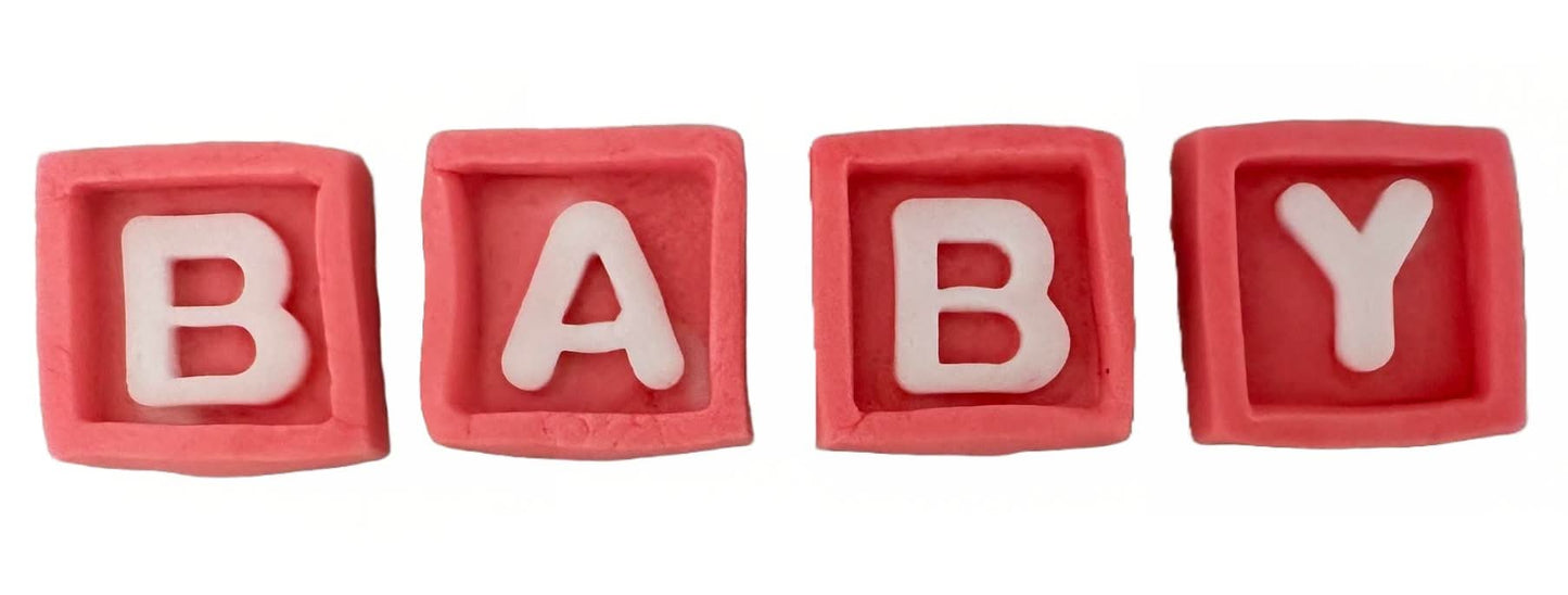 Set med ätliga sockerdekorationer, Baby Sugar Paste Decorations Nati Shop