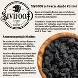SIVIFOOD jumbo svarta sultanor 300g - stora och läckra svarta sultaner av högsta kvalitet naturligt torkade söta fruktiga druvor osvavelfria osötad osötad osötad olja fri Kishmish-tillsatser Dehydrerade produkter Naty Shop