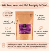 Frystorkade fikon BRIX | Naturliga, torkade fikon 95 g | Great Taste Award för torkad frukt, torkad | Icke-GMO, glutenfria, veganska, undanhållna vitaminer Naty Shop Dehydrerade produkter