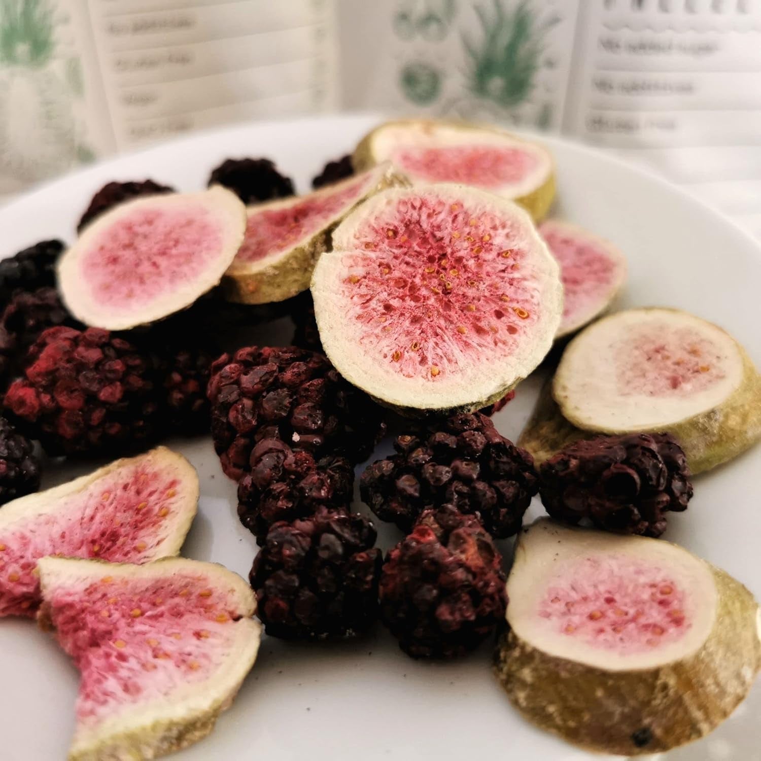 Frystorkade fikon 100 % naturliga torkade fikon | Inget tillsatt socker Hälsosamt frystorkat godis | Frystorkade frukter Frystorkade fikon | ZingyZoo (100g) Naty Shop uttorkade produkter