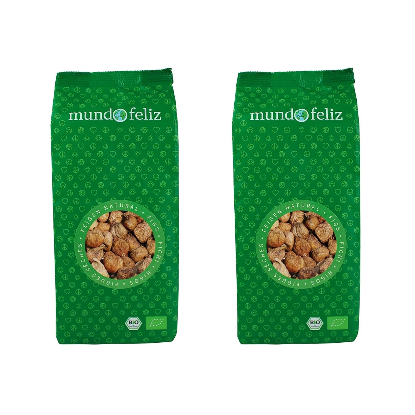 Mundo Feliz torkade fikon från ekologisk odling, 2 x 500 g torkade produkter Naty Shop Standardtitel