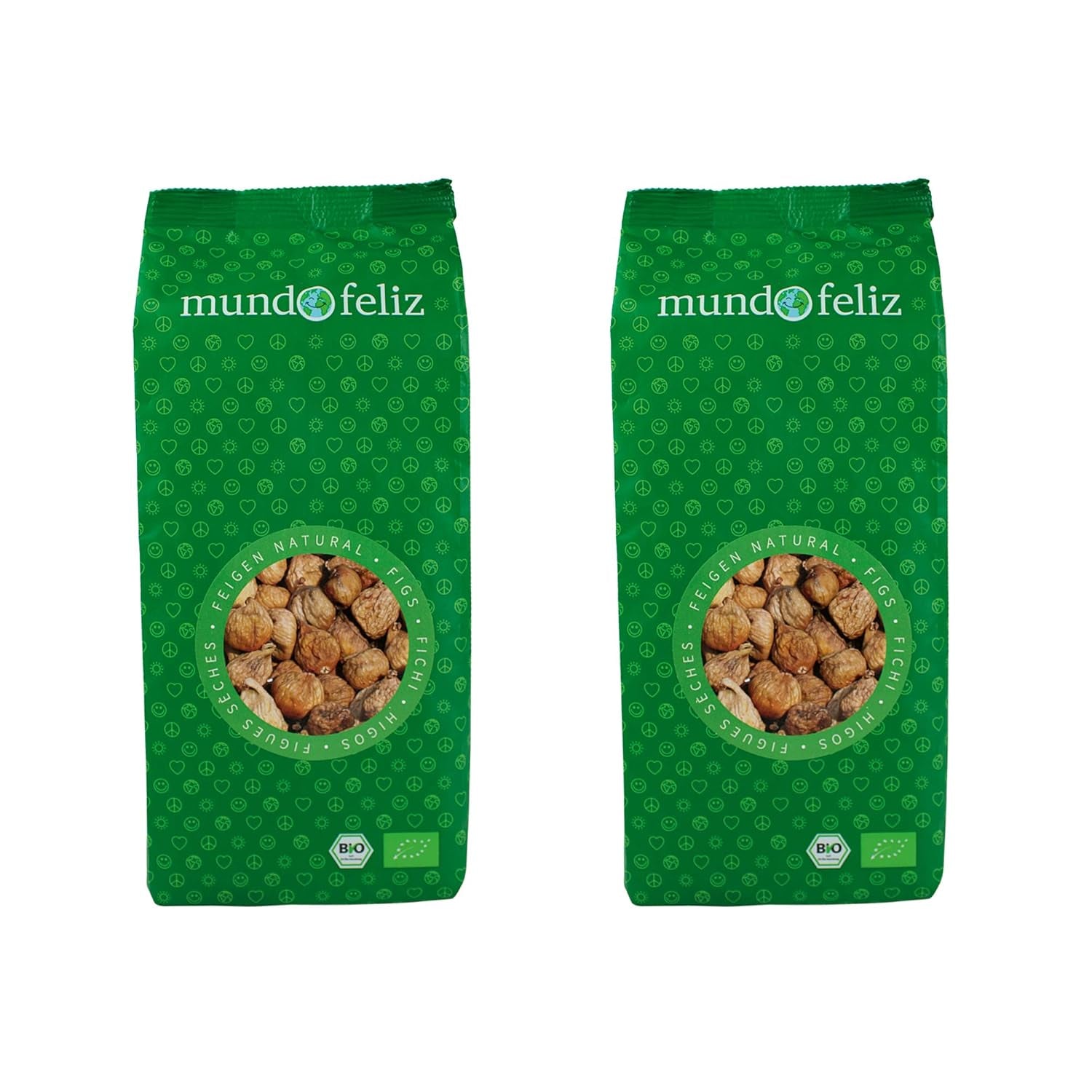 Mundo Feliz torkade fikon från ekologisk odling, 2 x 500 g torkade produkter Naty Shop Standardtitel