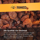 Sultanas russin 1kg | Smyrna russin | Sultanas torkade russin från Izmir | 100 % av turkiskt ursprung | Kvalitetssnacks | i Kostfiber från torkade druvor | Naty Shop uttorkade produkter