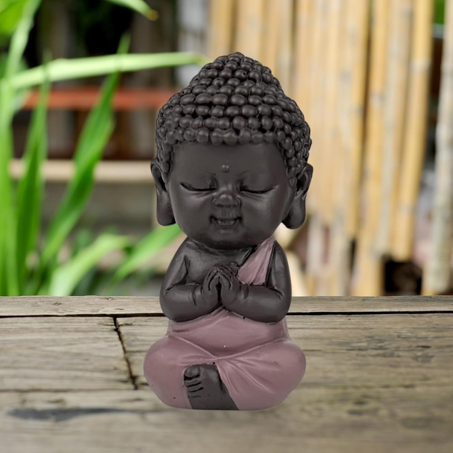 Baby Buddha Pink Toga statyett - Inspirerande och glad figur - Positiv talisman Koncentration - Söt och andlig presentidé - H 7 cm - Zen'Light Statyetter och skulpturer Naty Shop