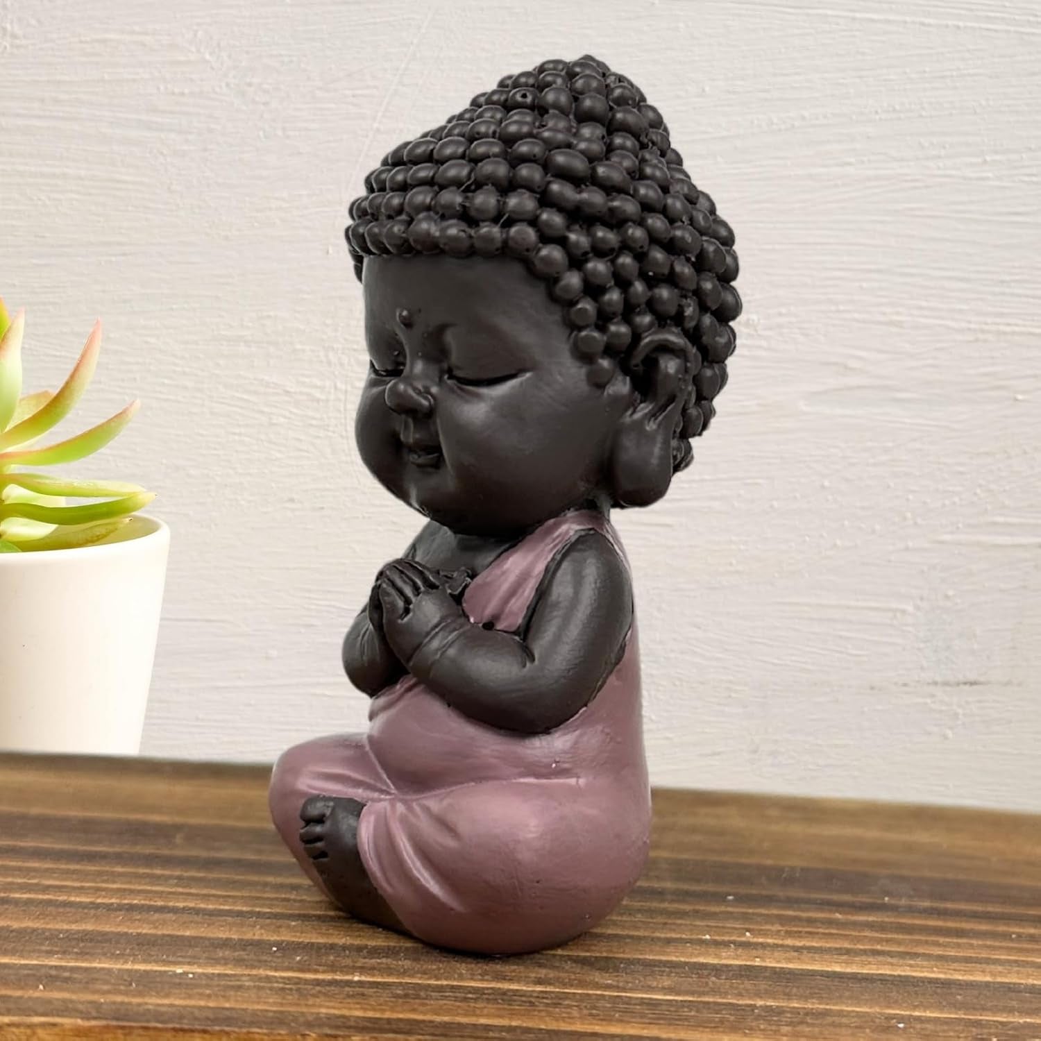 Baby Buddha Pink Toga statyett - Inspirerande och glad figur - Positiv talisman Koncentration - Söt och andlig presentidé - H 7 cm - Zen'Light Statyetter och skulpturer Naty Shop